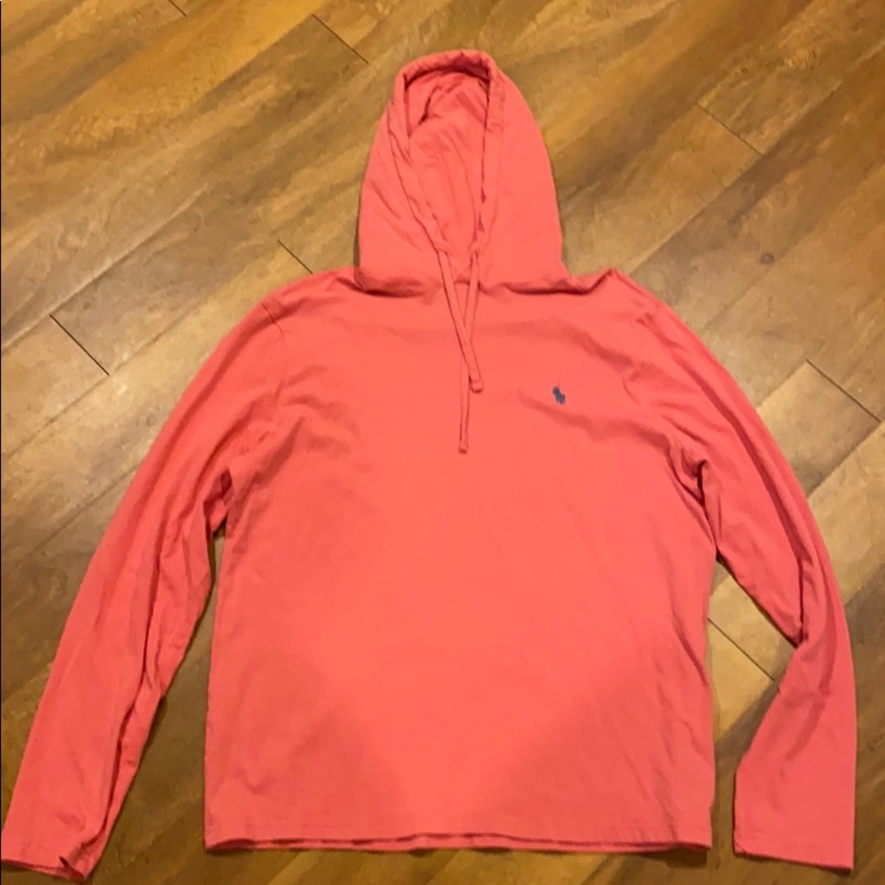 Light coral lightweight hoodie